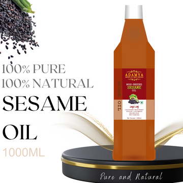 Wood Pressed Sesame Oil _ 100% Natural, 100% Pure and chemical free